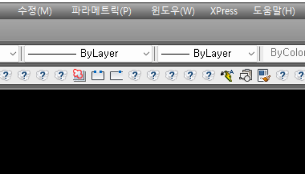 오토캐드 인터페이스 단축키들이 모두 물음표로 바뀌었습니다
