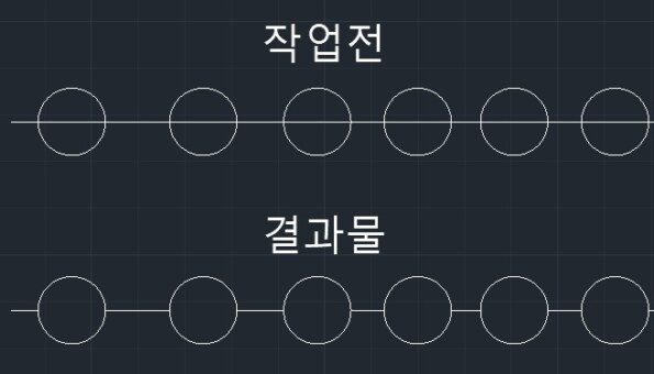 배열된 원안에 선만 삭제 하는 방법 가능할까요?